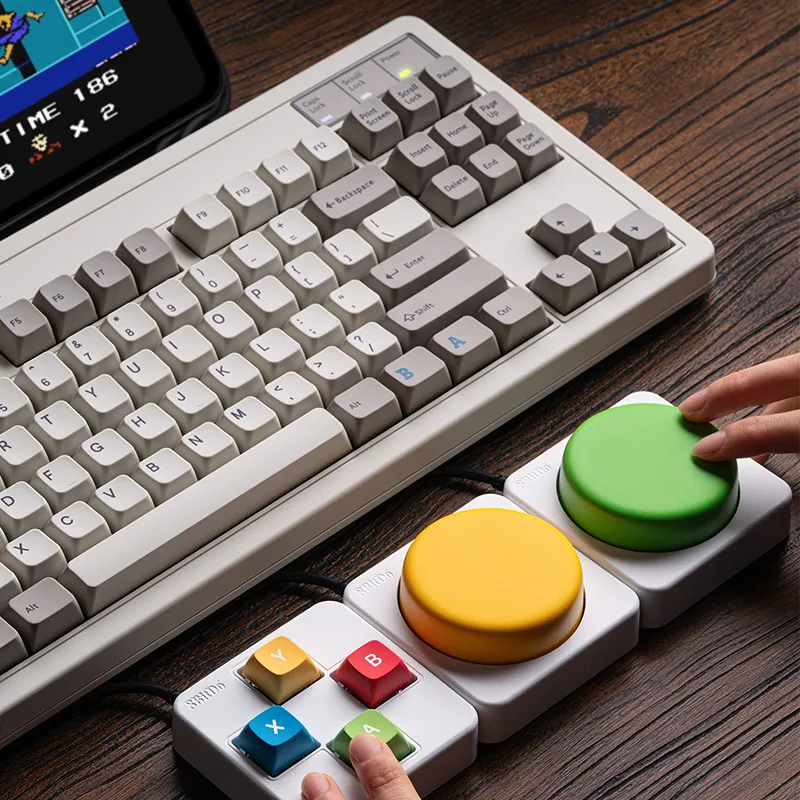 8BitDo Super Button toetsenbord extensie geel groot