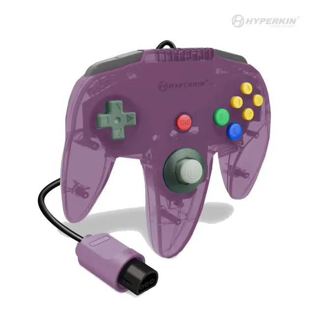 Hyperkin Captain Premium controller N64 paars bedraad