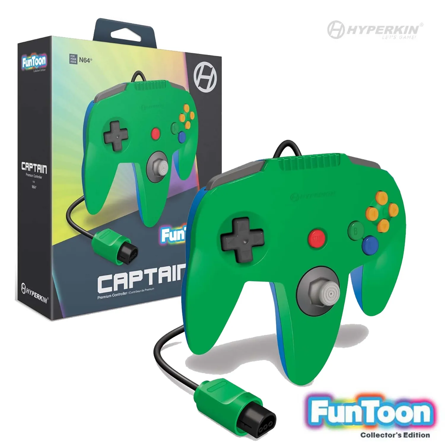 Hyperkin Captain controller Hero Green bedraad