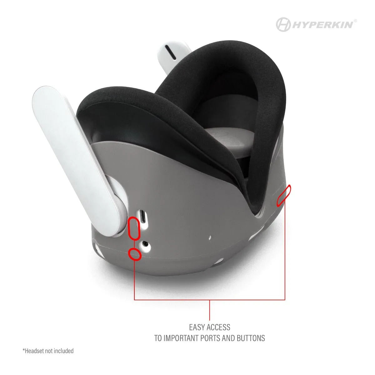 Hyperkin GelShell headset hoes grijs met lenscover krasvast