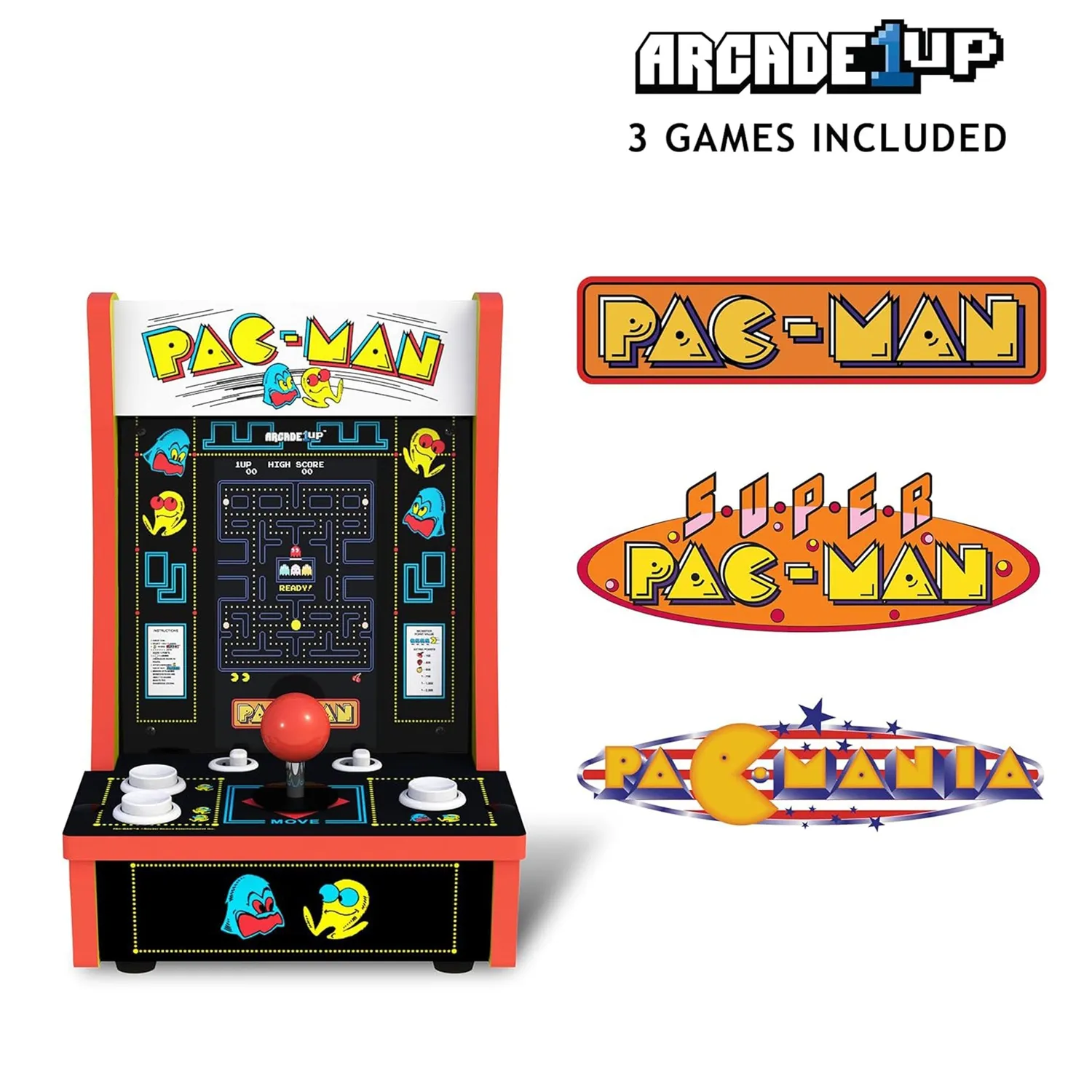 Arcade1Up Pac-Man Countercade arcadekast 7 inch 3 games