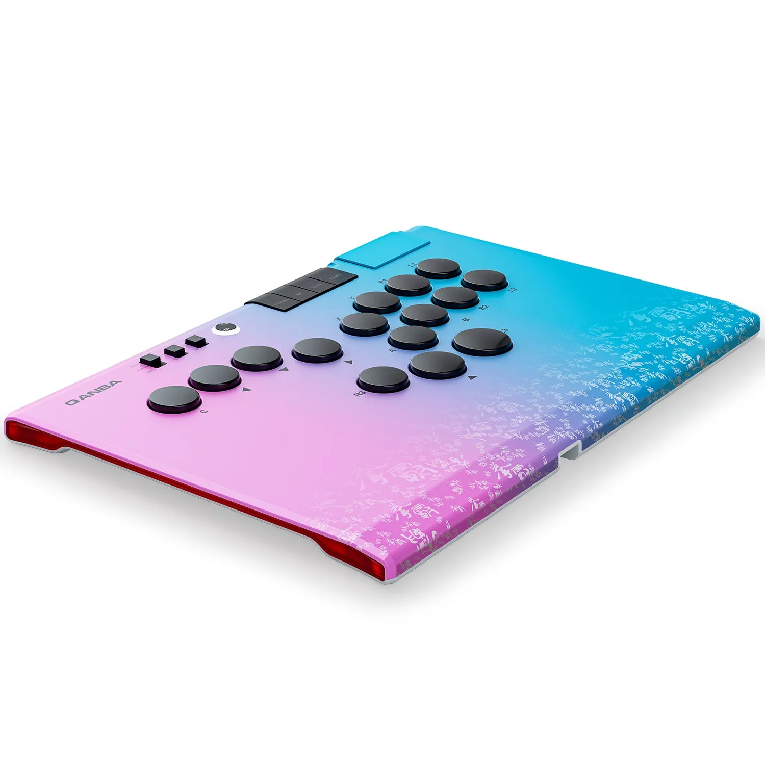 Qanba Ruby leverless controller Carbon Fiber Black 15 knops