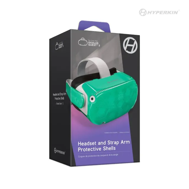 Hyperkin Quest 2 Beschermkappen Fresh Mint headset + straps