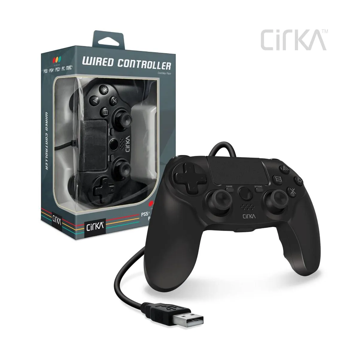 CirKa Armor3 bedrade controller zwart PS4 PC Mac
