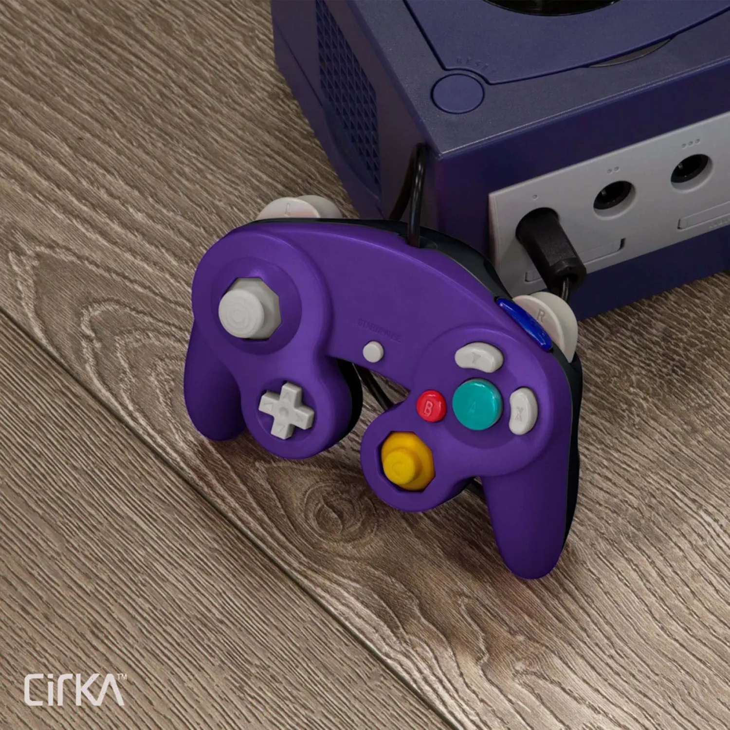 Hyperkin CirKa bedrade controller paars-zwart GameCube Wii