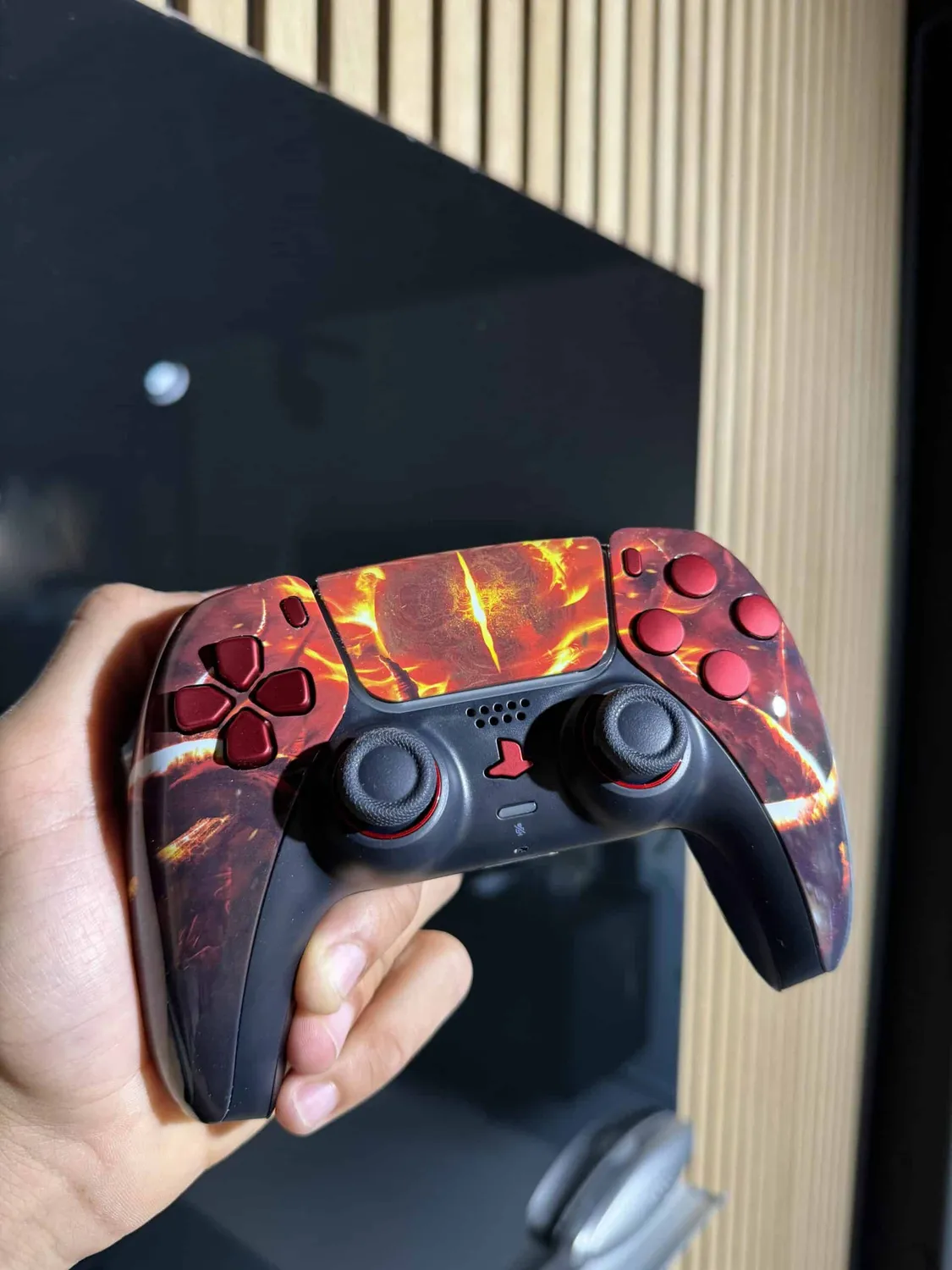 Clever Gaming PS5 Flaming Eye of Sauron controller custom