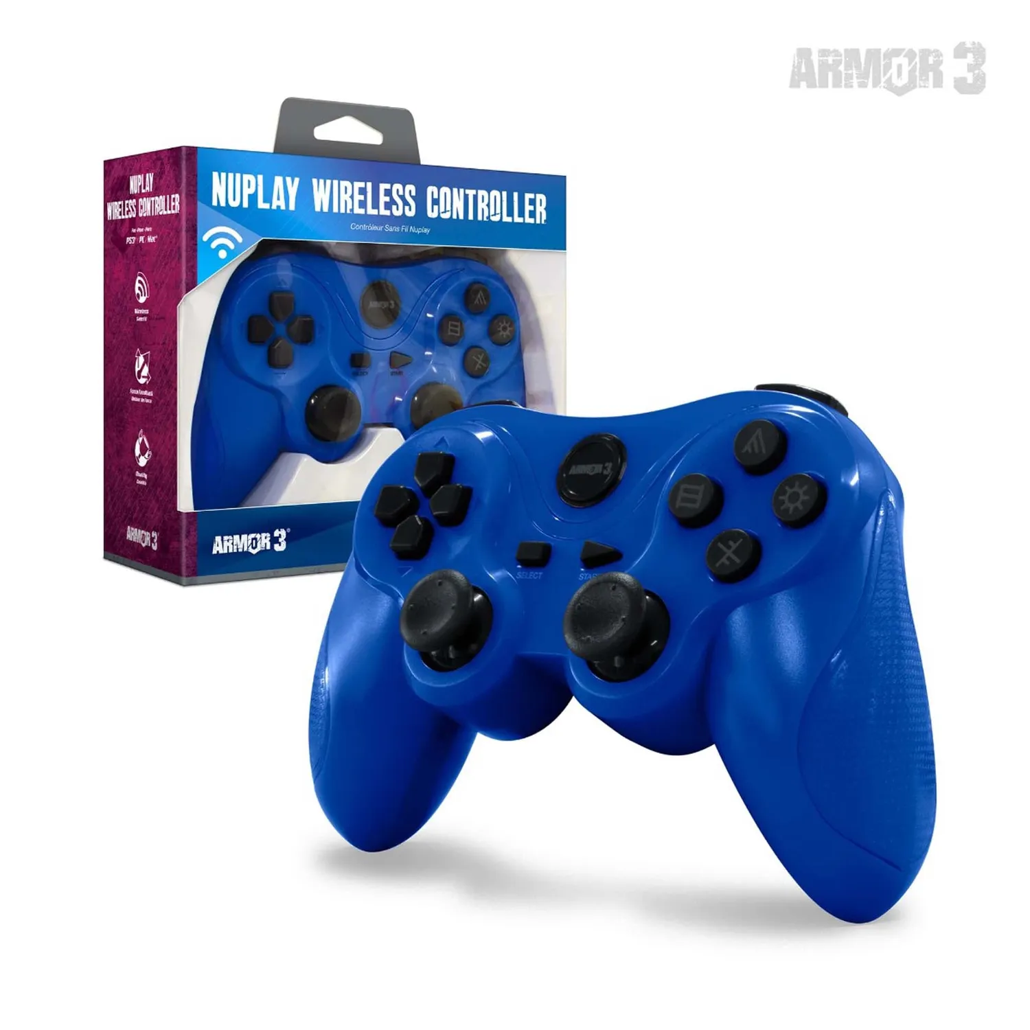 Hyperkin NuPlay Draadloze Controller PS3 Blauw 30ft
