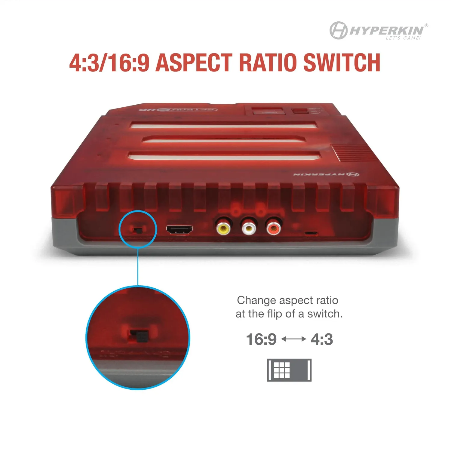 Hyperkin RetroN 3 HD 3-in-1 retro console Jasper Red
