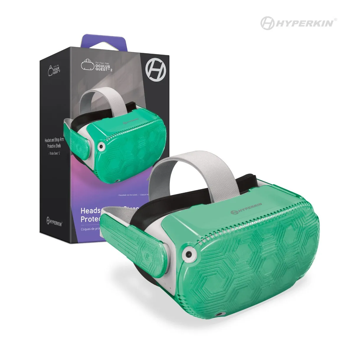Hyperkin Quest 2 Beschermkappen Fresh Mint headset + straps