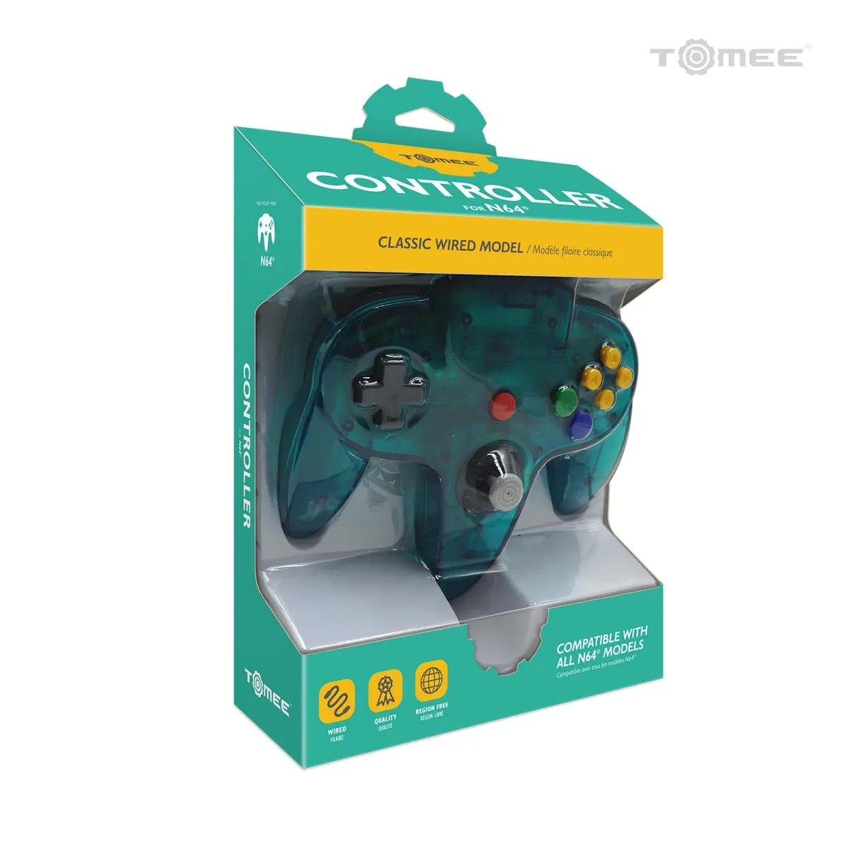 Hyperkin Wired N64 Controller bedrade controller turquoise