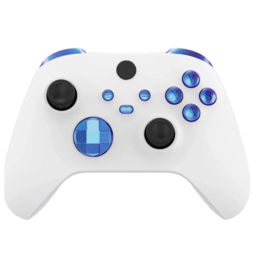 Clever Blue Galaxy Xbox button kit blauw galaxy
