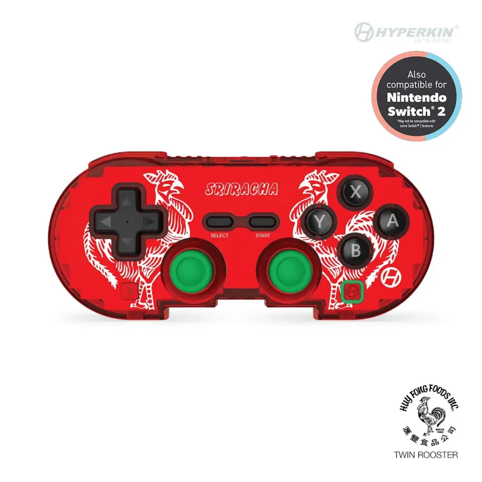Hyperkin Pixel Art Sriracha controller rood bluetooth limited