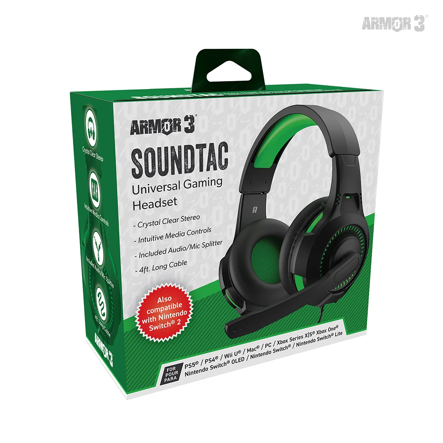 Hyperkin SoundTac gaming headset groen universeel