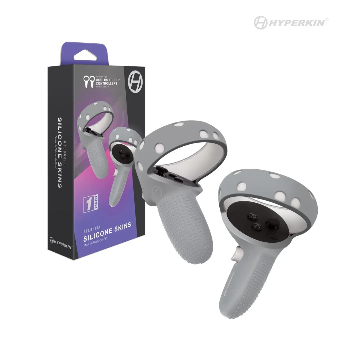 Hyperkin GelShell Oculus Quest 2 controller hoezen grijs silicone