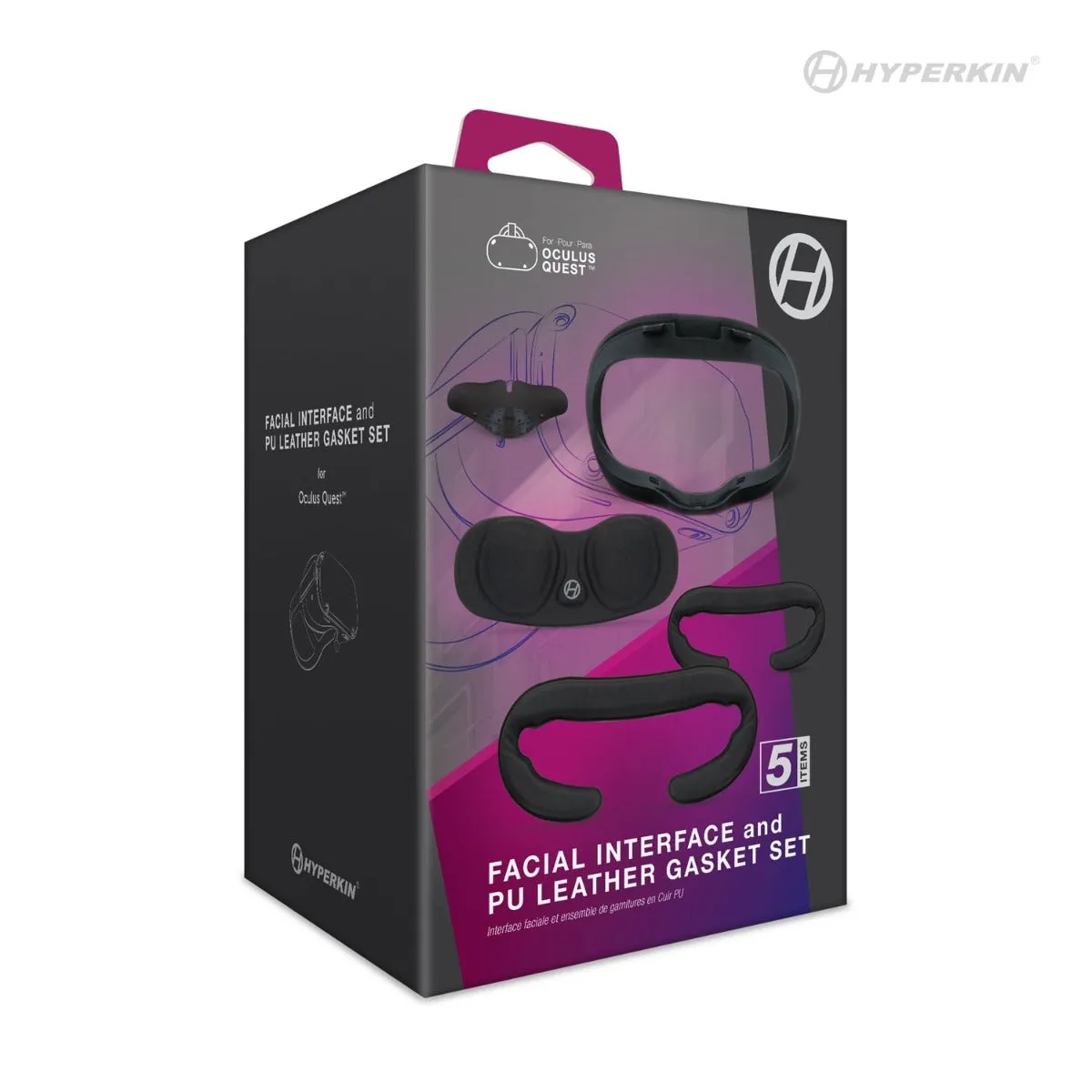 Hyperkin VR gezichtskussen set Oculus Quest PU-leer