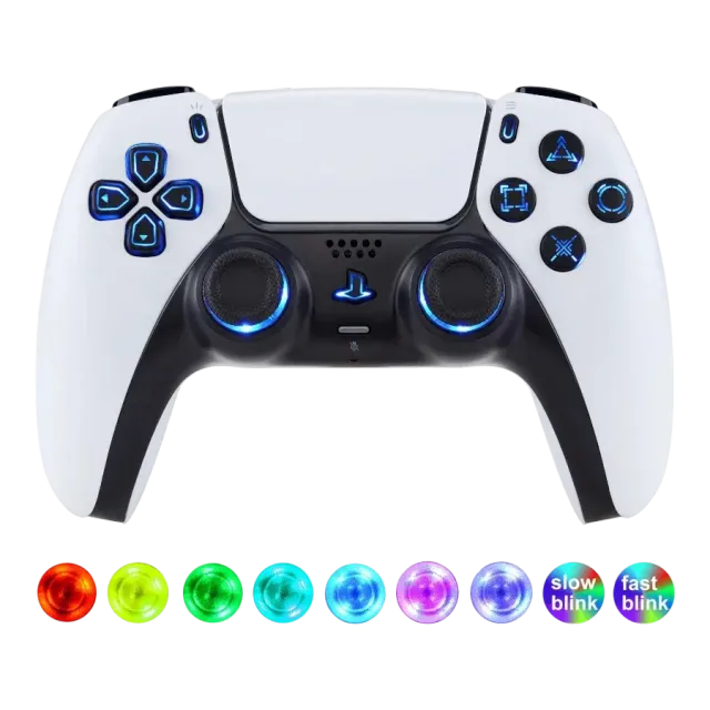 Clever Gaming Pro LED White PS5 controller led