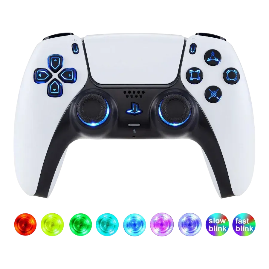 Clever Gaming Pro LED White PS5 controller led