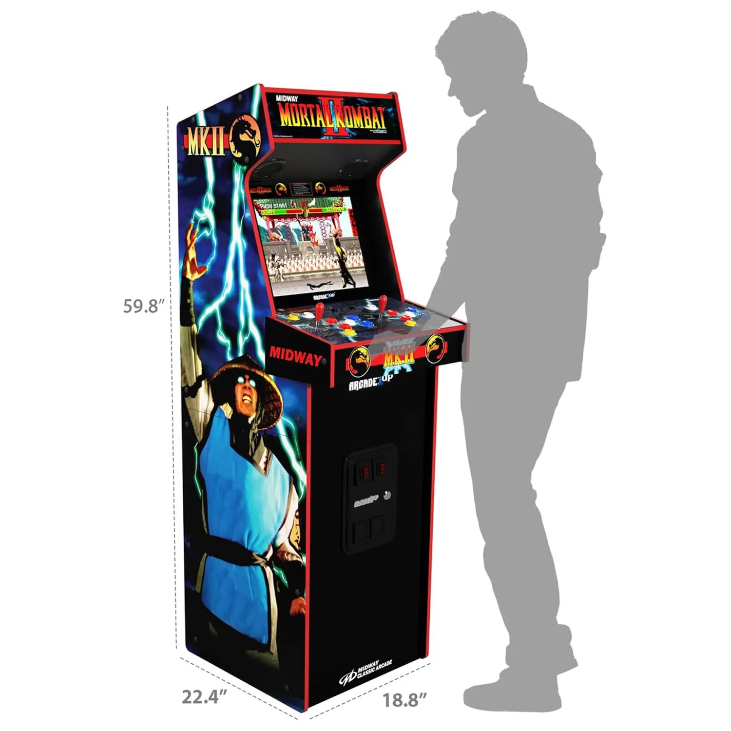 Arcade1Up Mortal Kombat II Deluxe arcadekast 17 inch 14 games