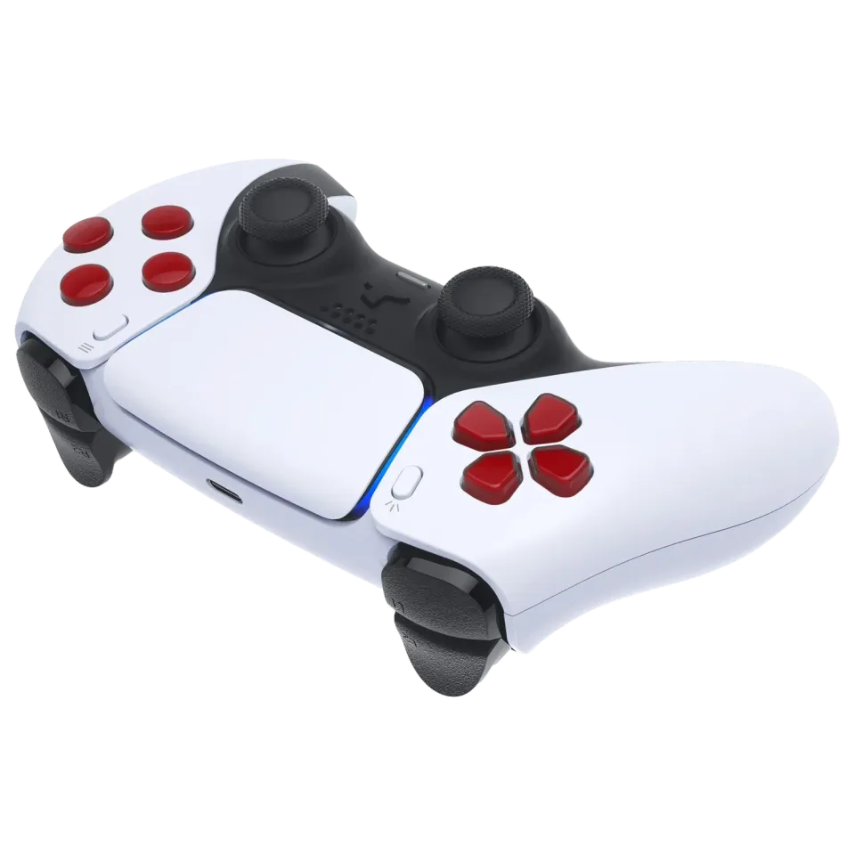 Clever actieknoppen + D-pad controllerknoppen rood