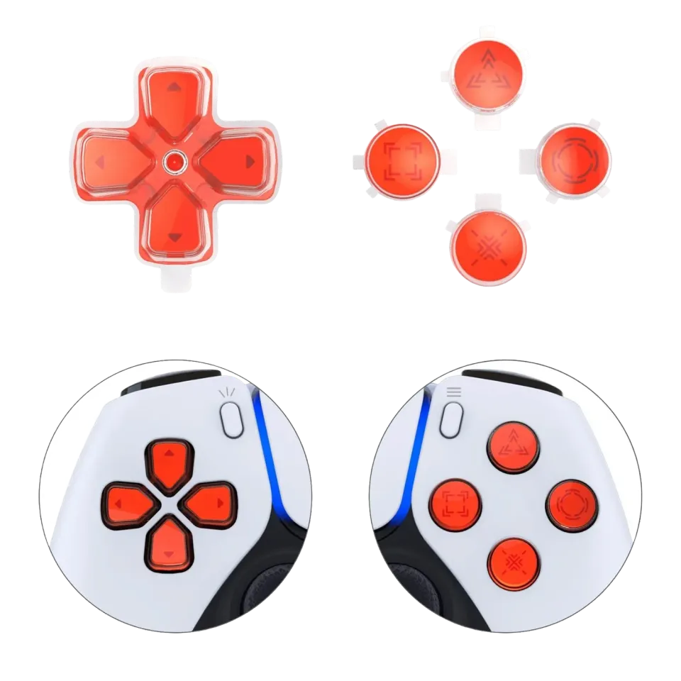 Clever Gaming Actieknoppen + D-pad oranje set