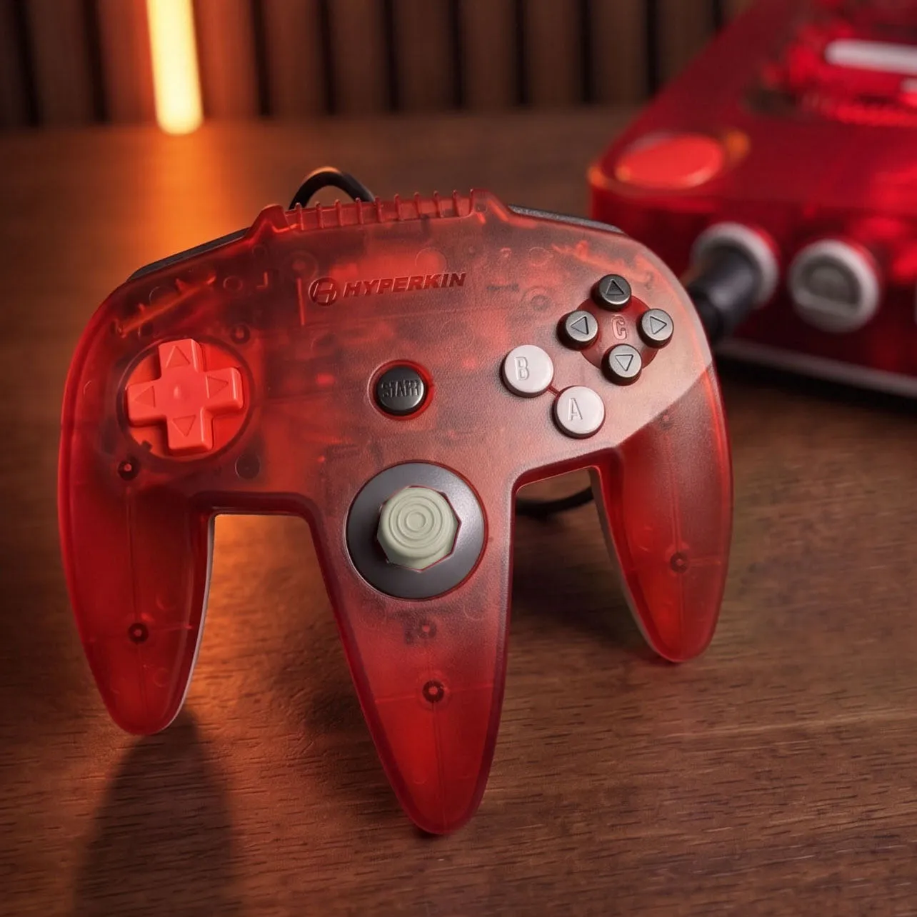 Hyperkin Captain+ M64 controller Ruby N64 bedraad