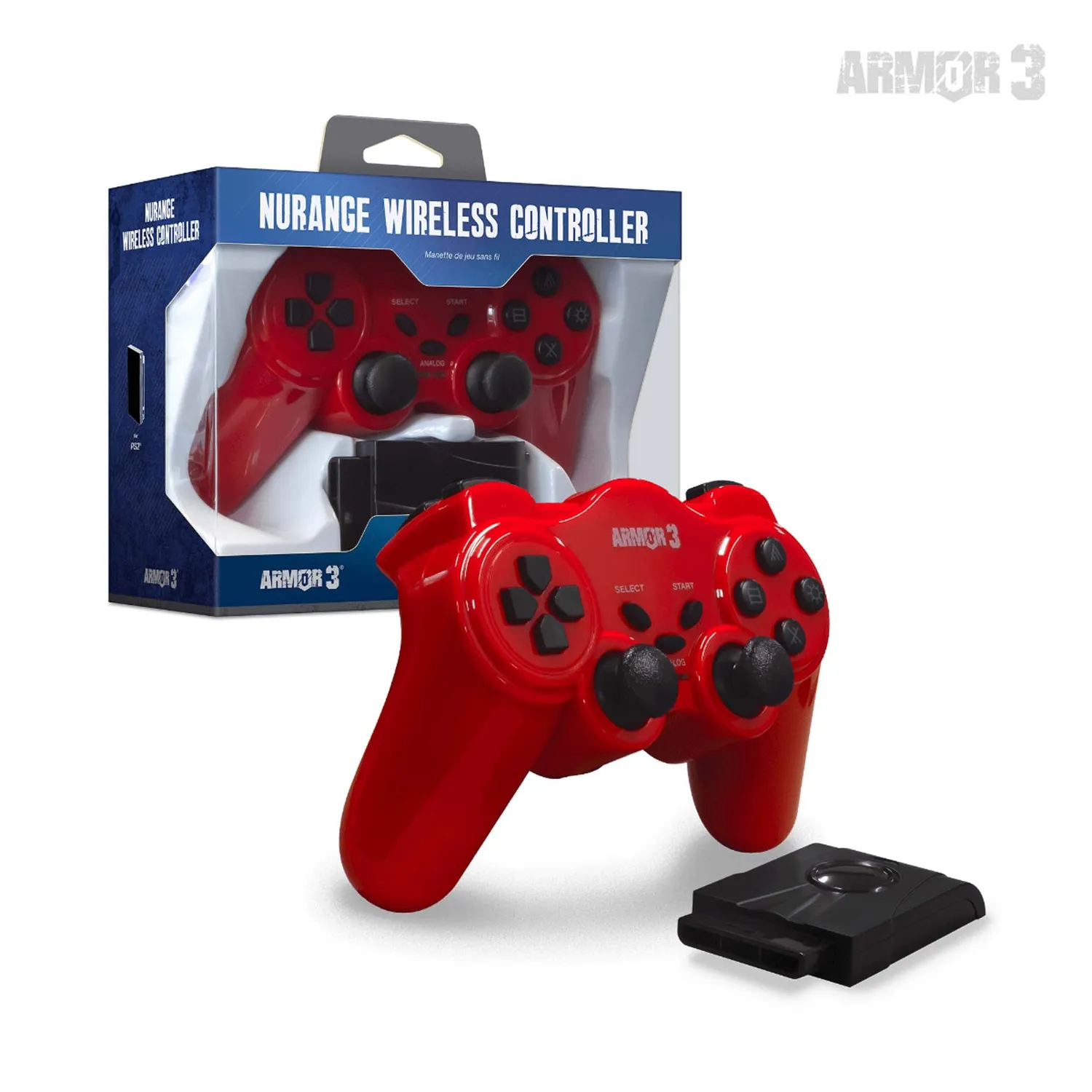 Hyperkin NuRange draadloze controller rood PS2