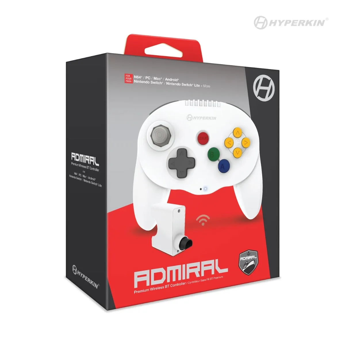 Hyperkin Admiral Premium BT controller wit N64 draadloos