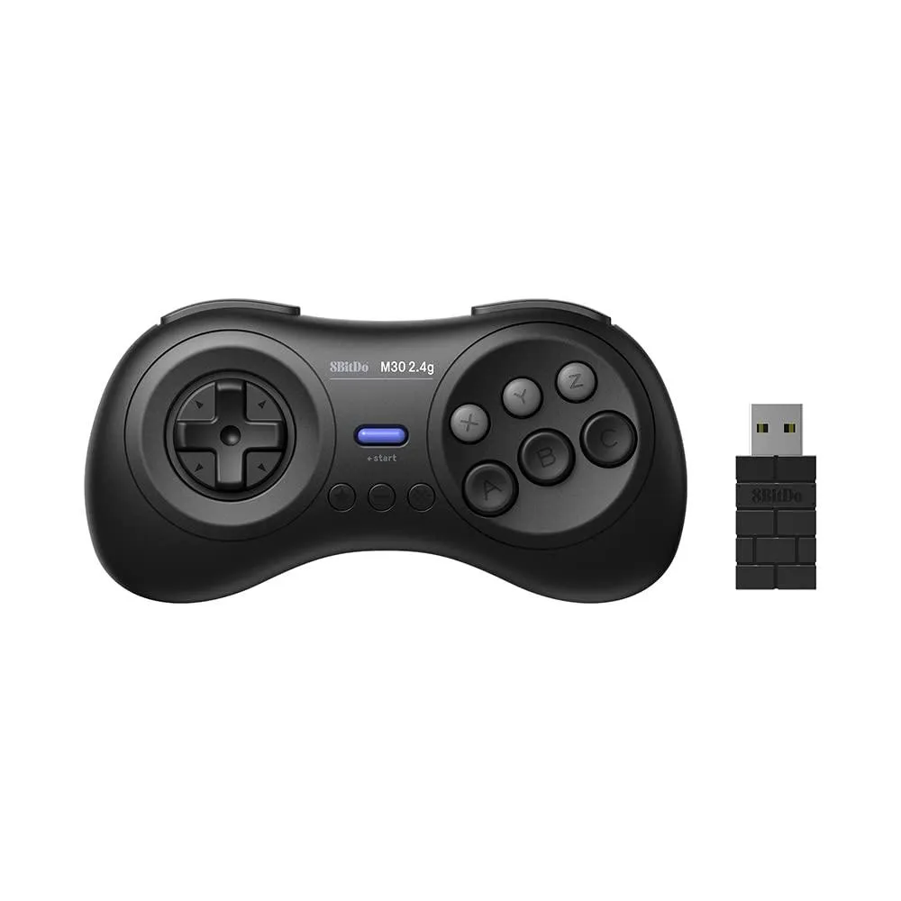 8BitDo M30 2.4G controller zwart Sega Mini