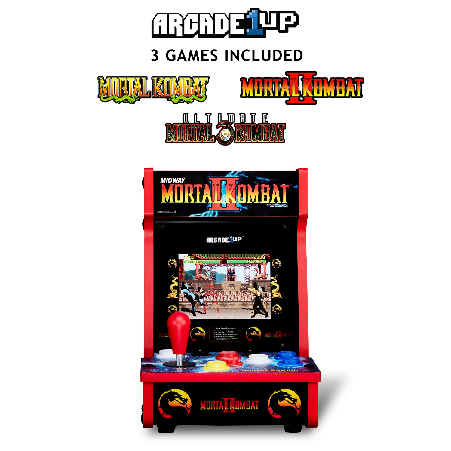 Arcade1Up Mortal Kombat II Countercade arcadekast 7 inch 3 games