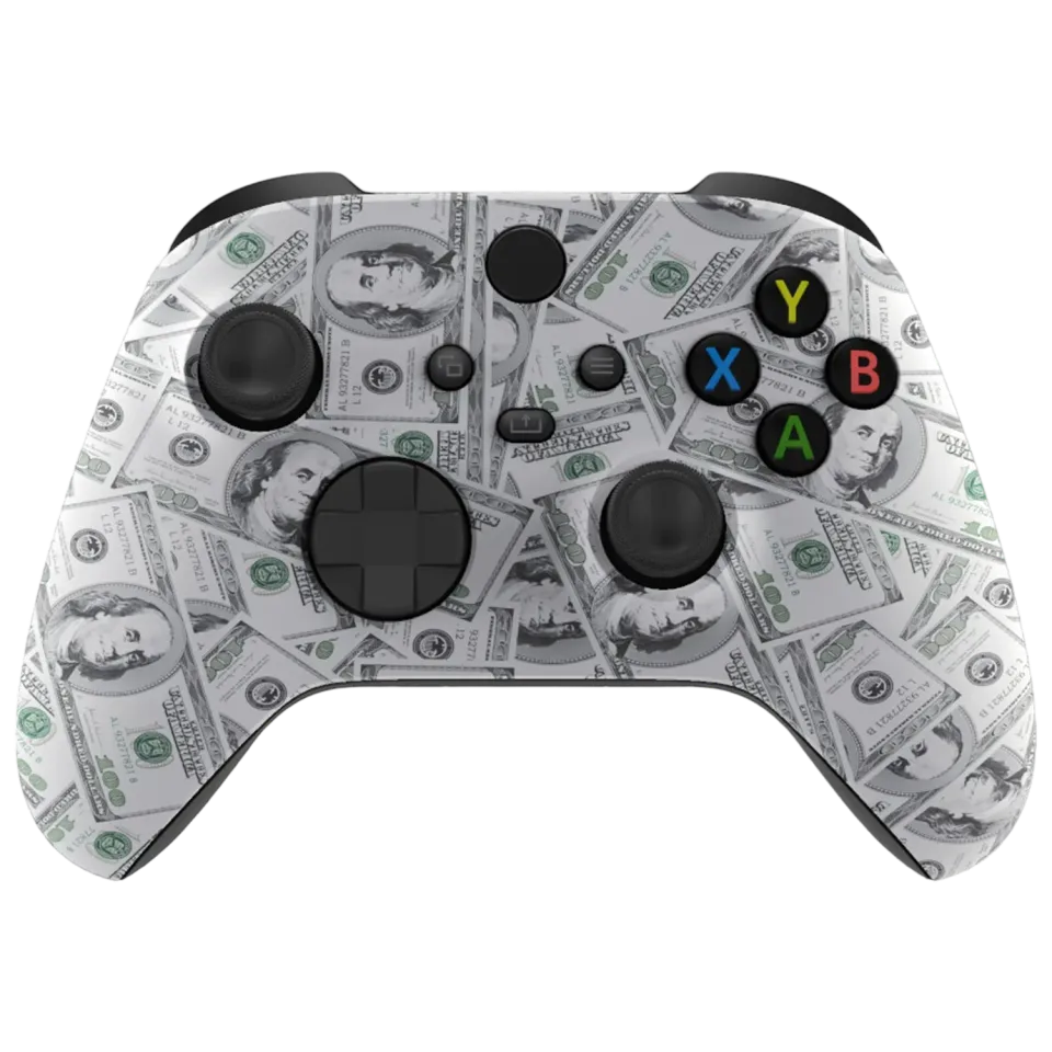 Clever Gaming Dollars Xbox controller money design