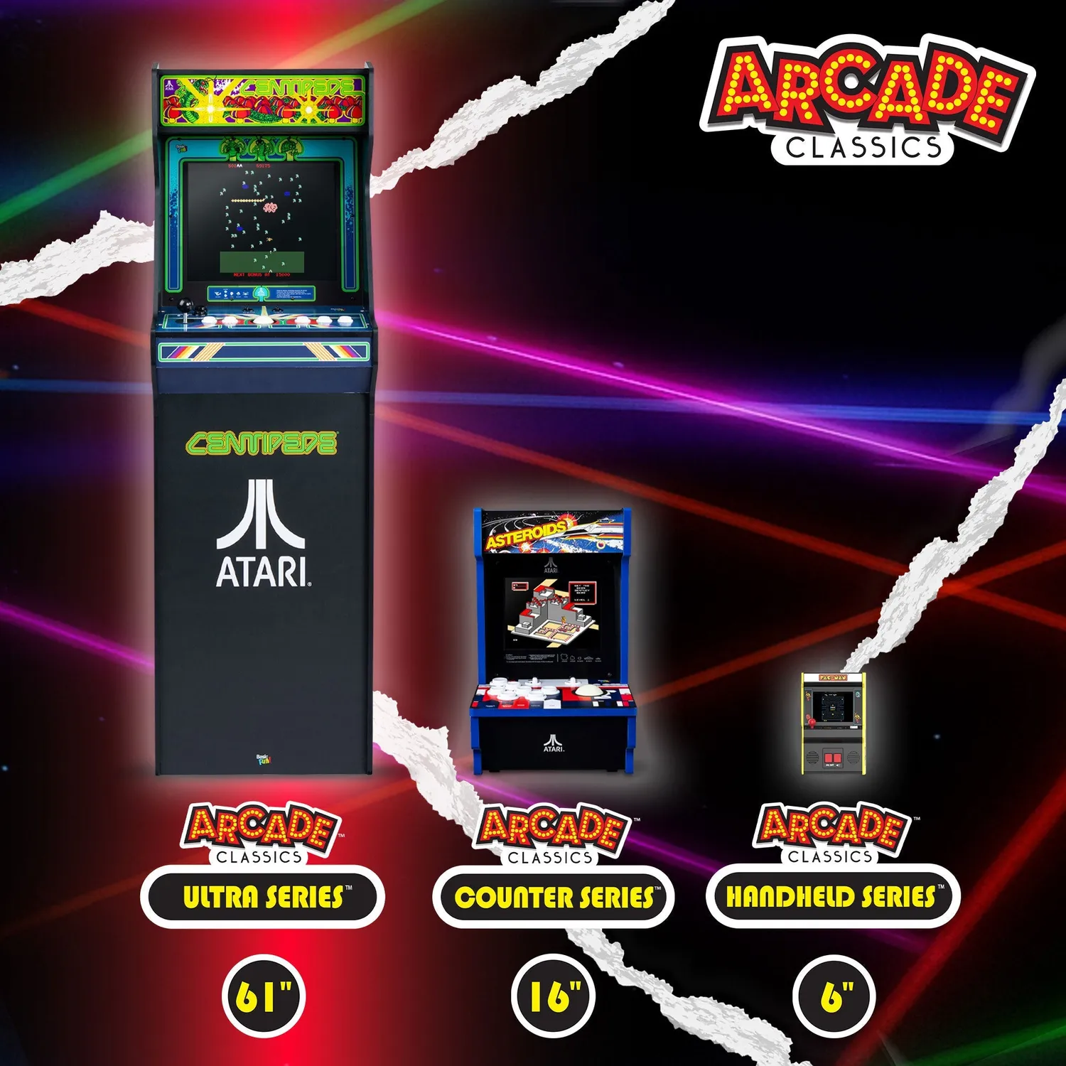 Arcade1Up Asteroids Counter arcadekast 8 inch 5 games