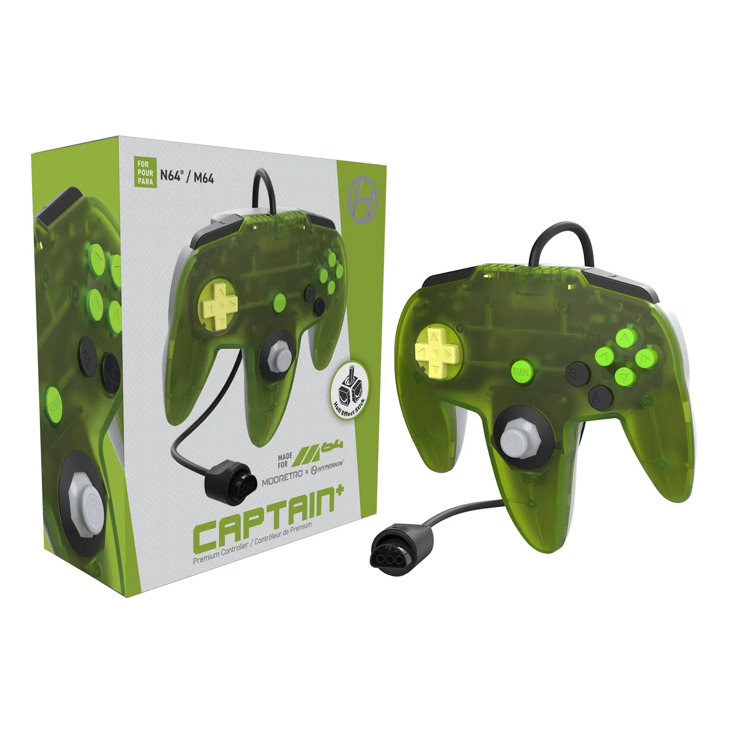 Hyperkin Captain M64 Captain+ Premium Special Edition controller emerald