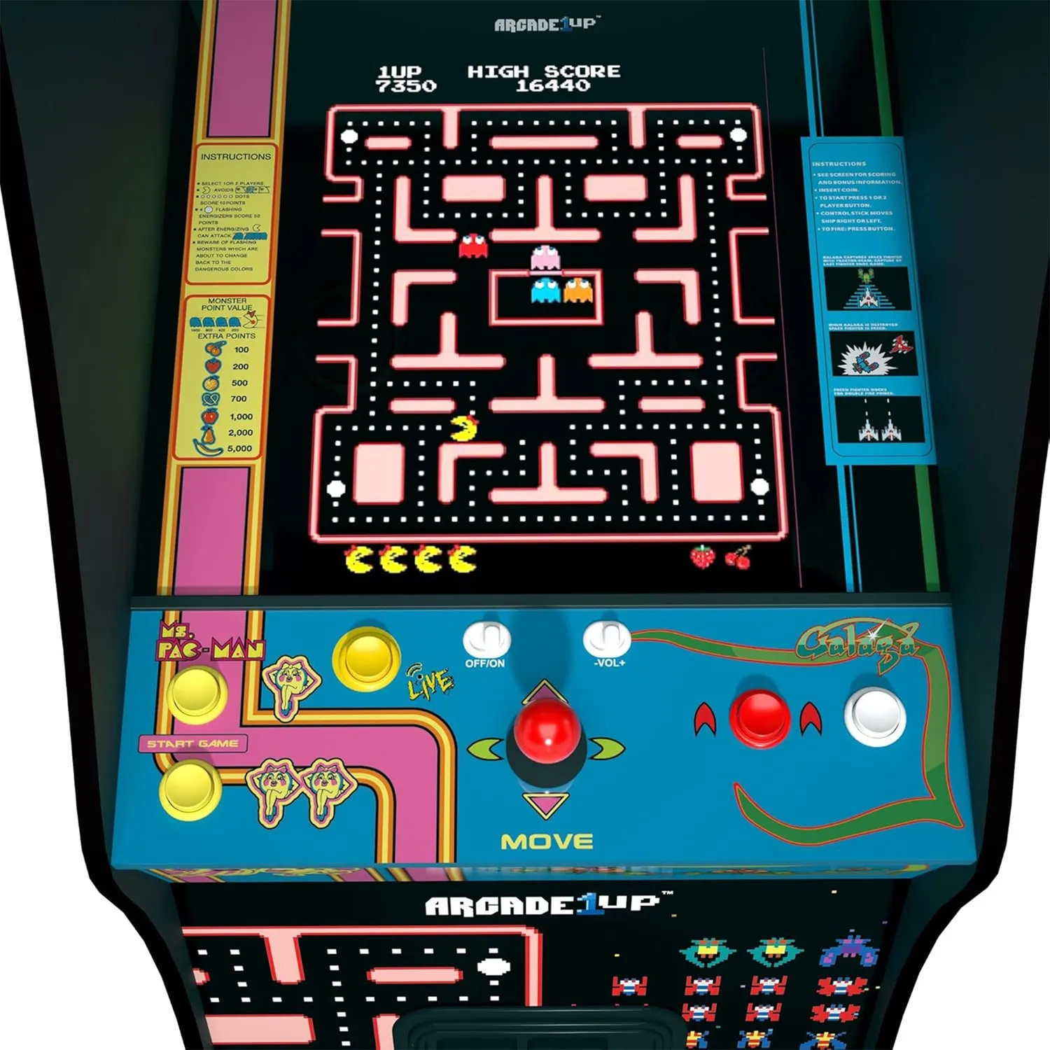 Arcade1Up Ms Pac-Man Galaga 81 Deluxe arcadekast wifi