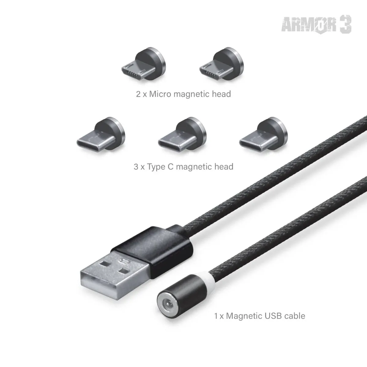 Hyperkin Universal Magnetic oplaadkabel 6 stuks magnetisch