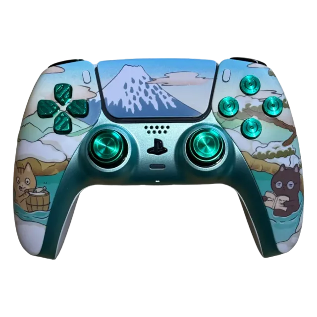 Clever Gaming Green Cat World PS5 controller groen