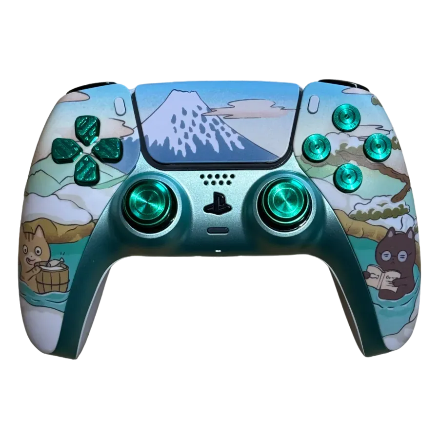 Clever Gaming Green Cat World PS5 controller groen