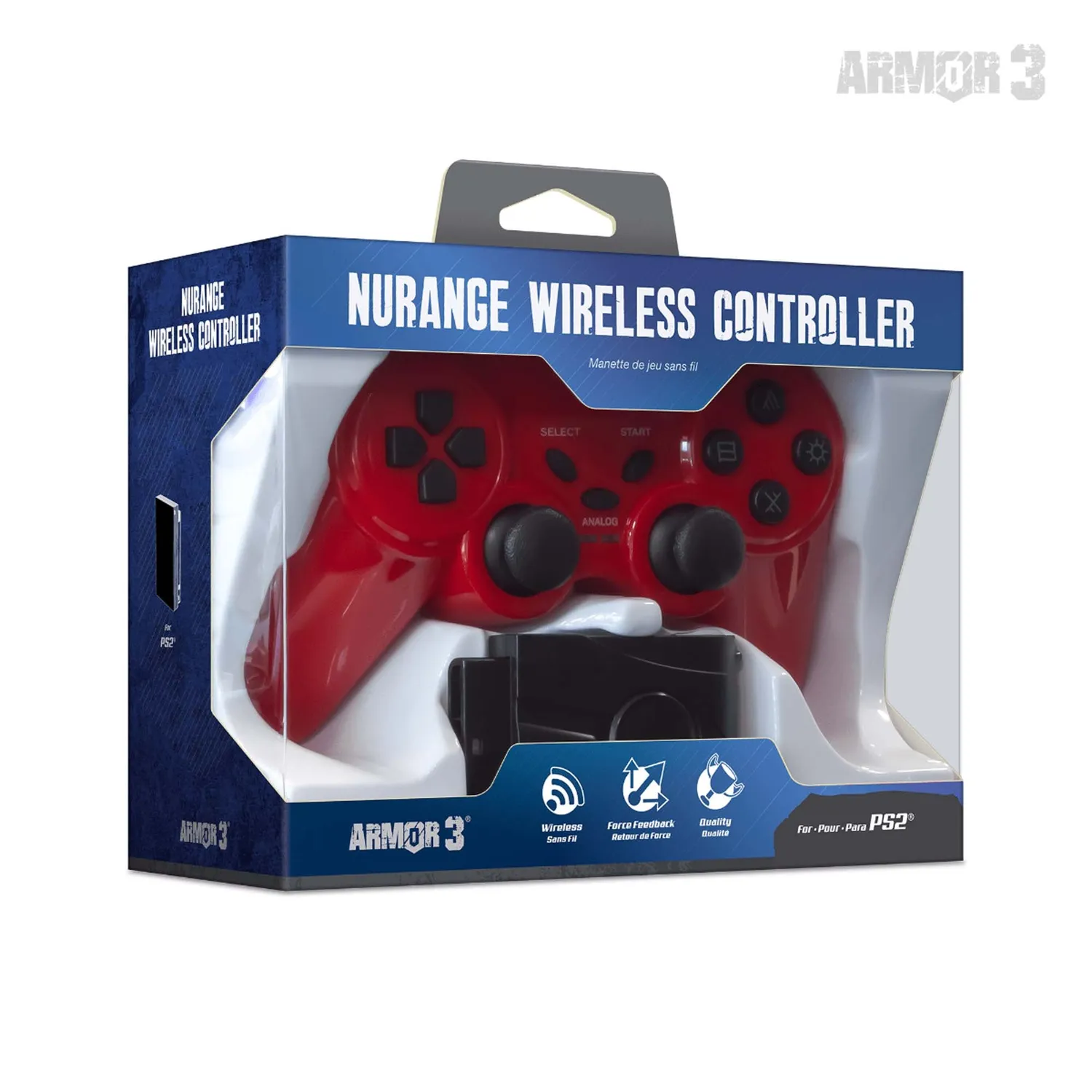 Hyperkin NuRange draadloze controller rood PS2