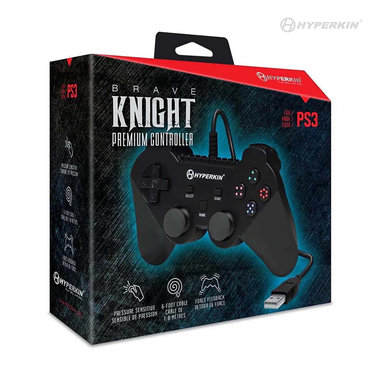 Hyperkin Brave Knight Premium controller zwart bedraad