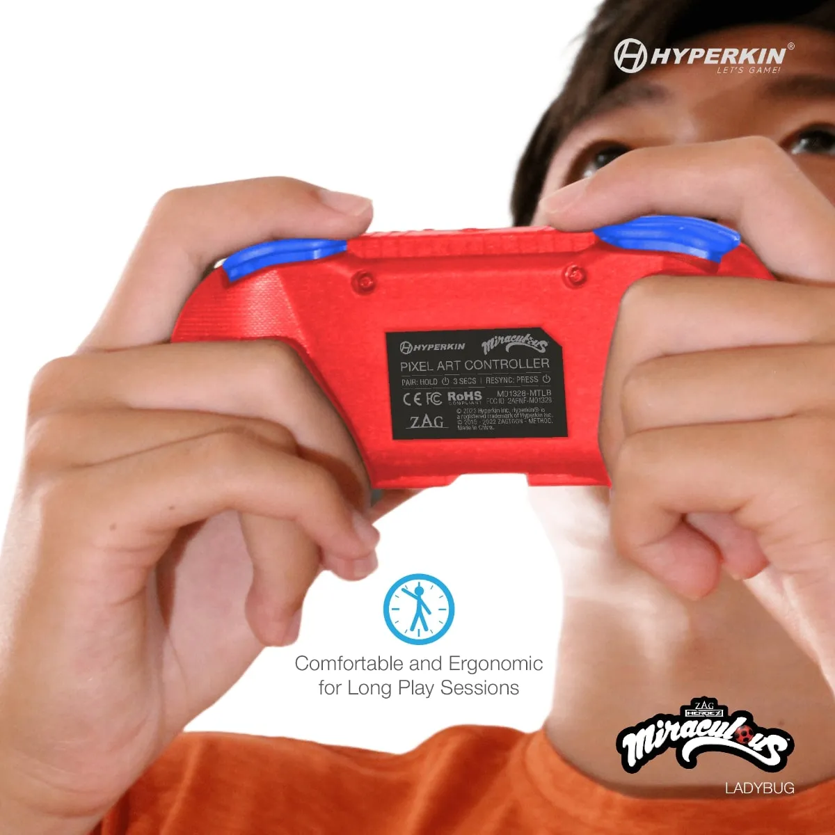Hyperkin Pixel Art Miraculous controller bluetooth Ladybug