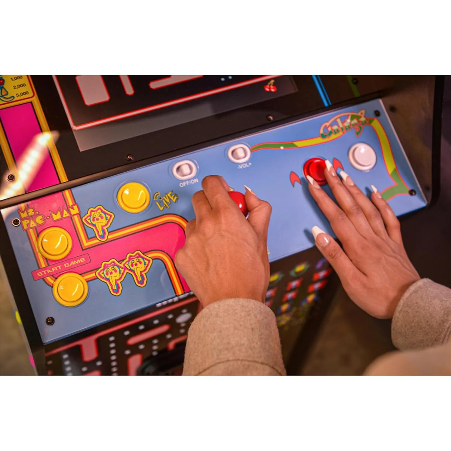Arcade1Up Ms Pac-Man Galaga 81 Deluxe arcadekast wifi