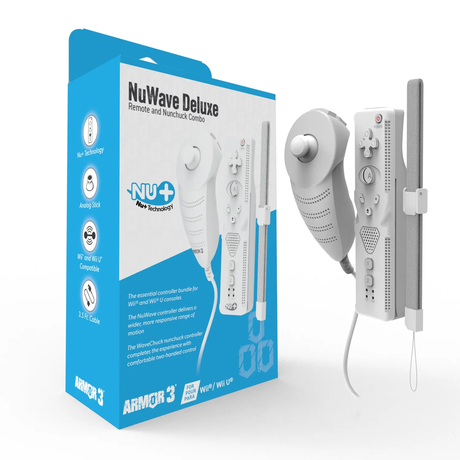 Hyperkin Armor3 Nuwave Deluxe Wii controller wit