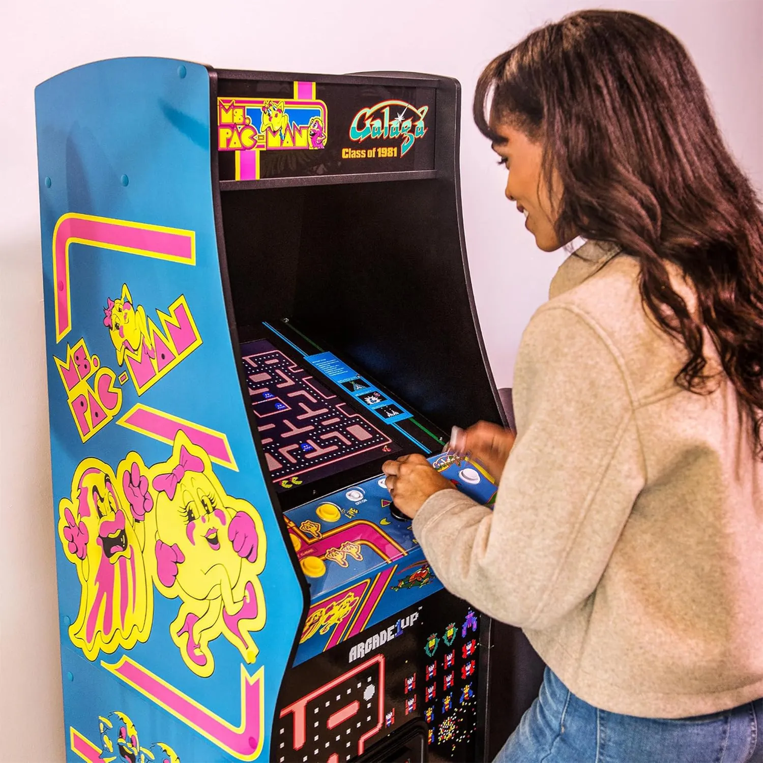 Arcade1Up Ms Pac-Man Galaga 81 Deluxe arcadekast wifi