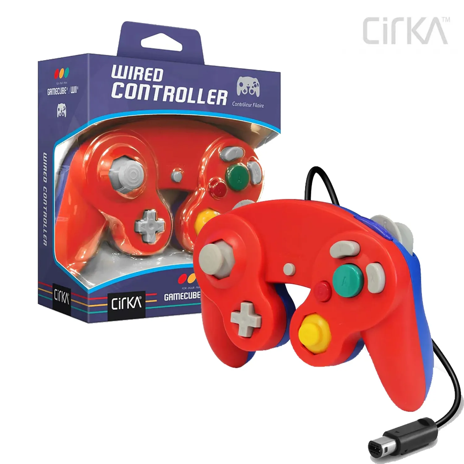 Hyperkin CirKa Wired Controller gamecube rood-blauw