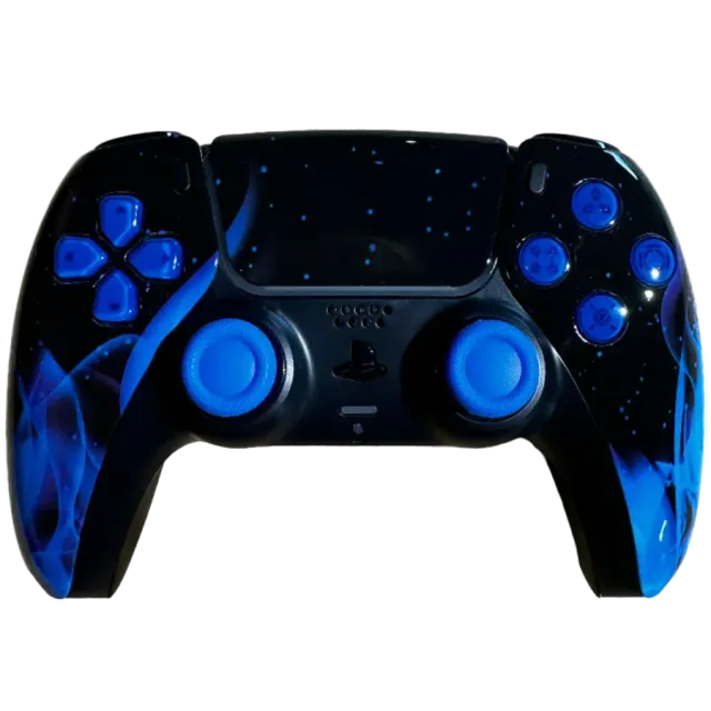 Clever Gaming Blue Flames PS5 controller custom