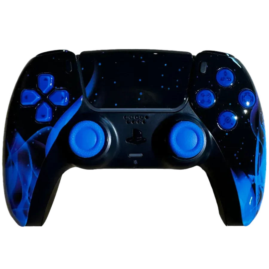 Clever Gaming Blue Flames PS5 controller custom