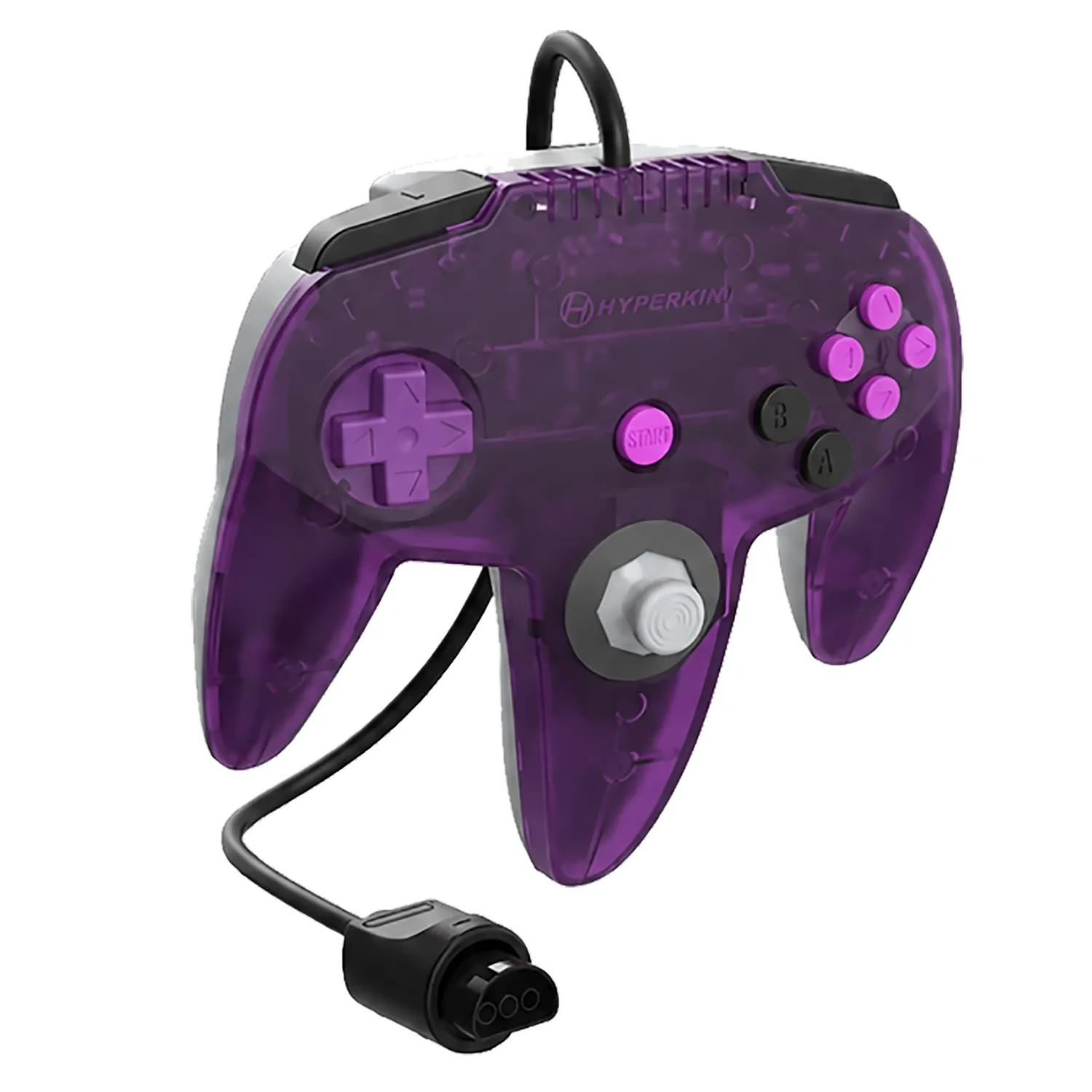 Hyperkin Captain+ controller N64 M64 lavender 3m kabel driftvrij