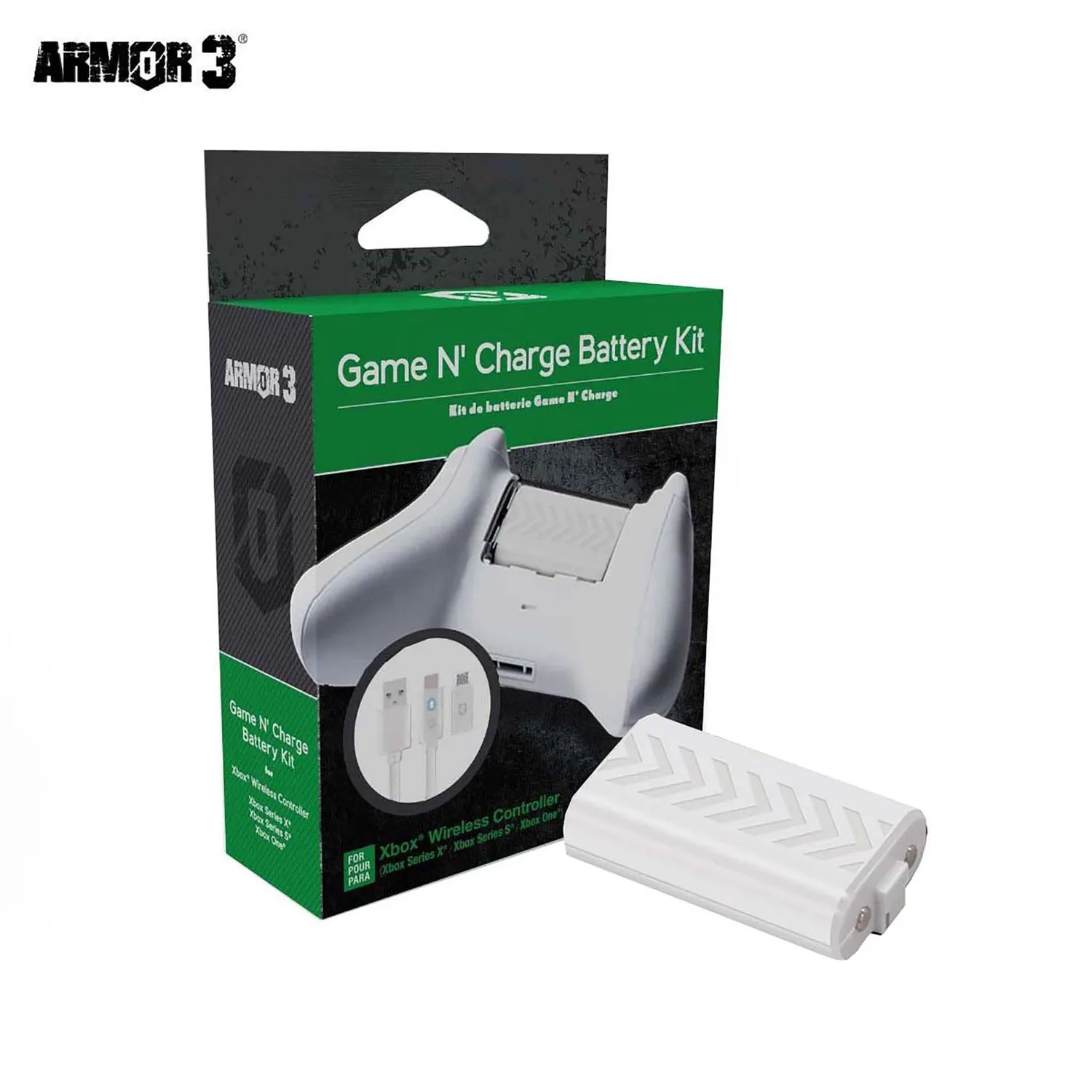 Hyperkin Game N' Charge batterijset wit Xbox oplaadbaar