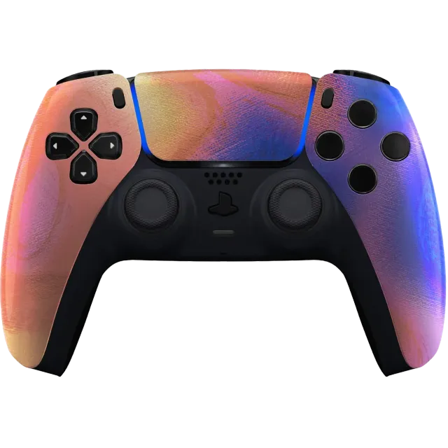 Clever Gaming Abstract Brushes PS5 controller met penseelprint
