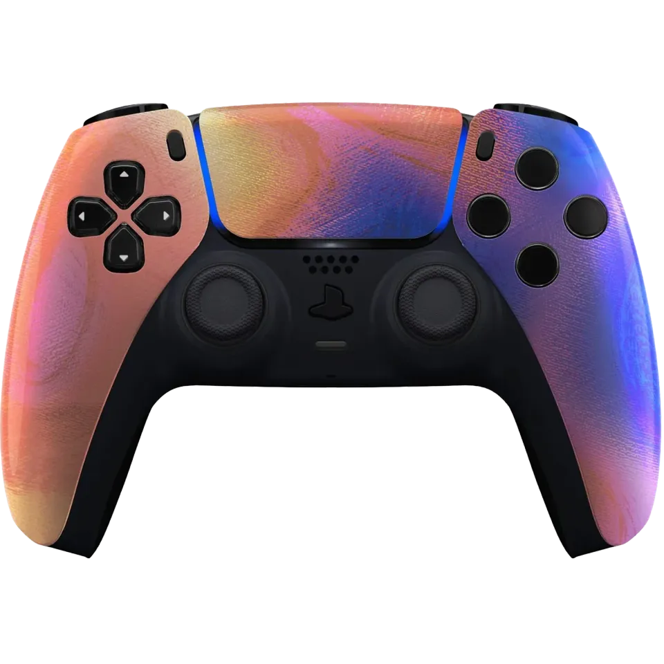 Clever Gaming Abstract Brushes PS5 controller met penseelprint