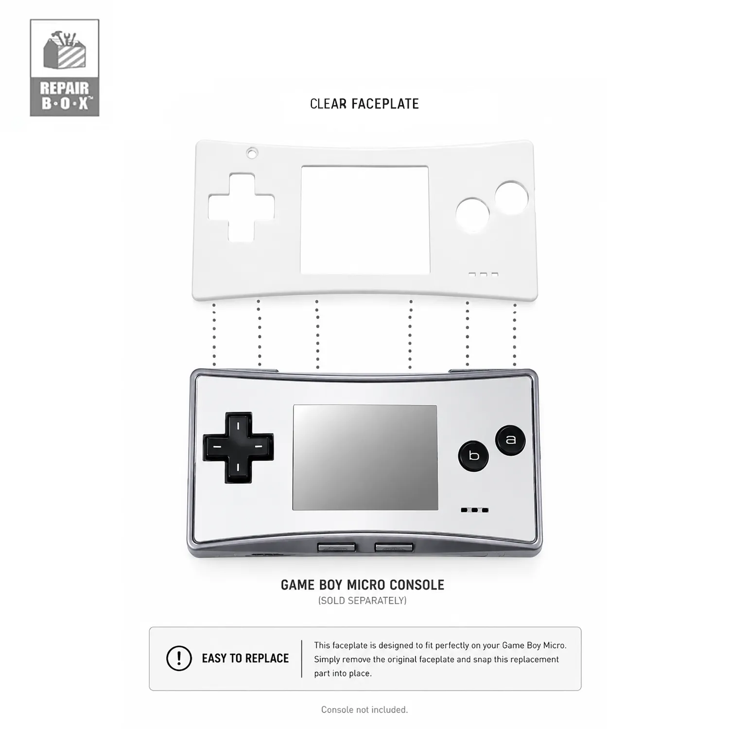 Hyperkin Faceplate frontje Game Boy Micro transparant